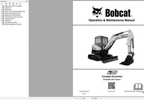 mini excavator e35 specs|bobcat e35 mini excavator manual.